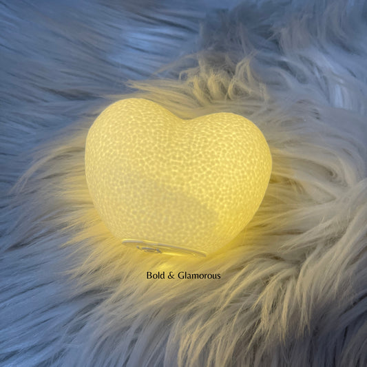 Heart Shaped Desk Lamp | White