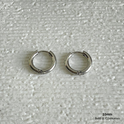 Simple Hoop Earring | 10mm | Silver