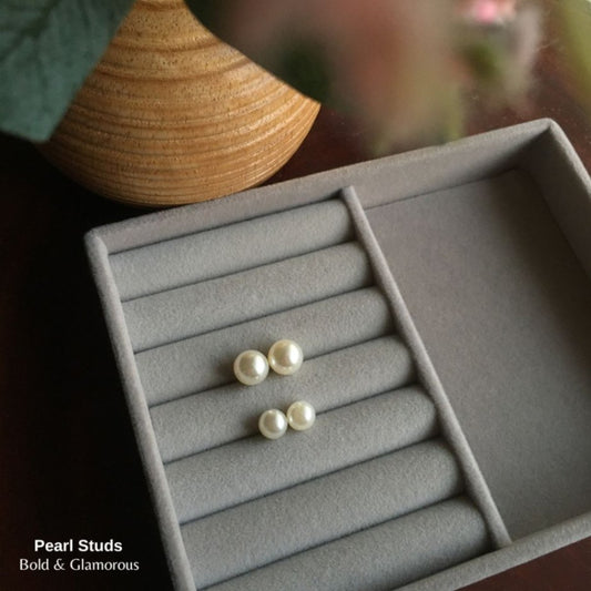 Pearl Stud Earring Set