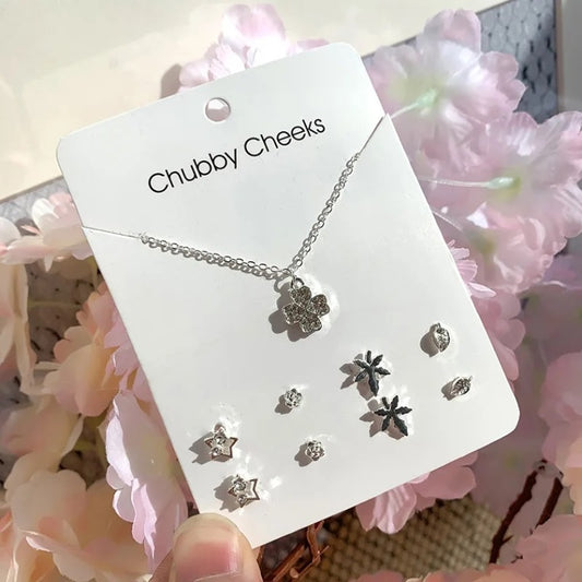 Silver Crystal Rhinestone Jewelry | Set #6