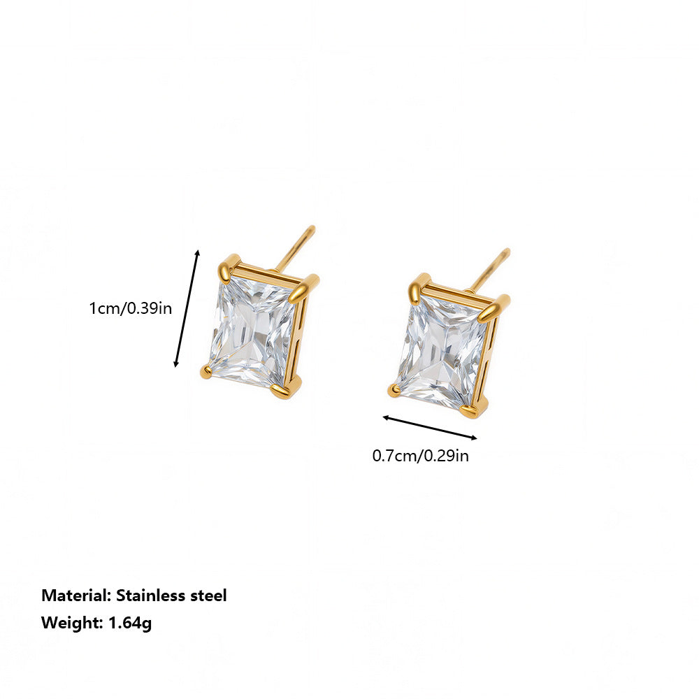 Stud Earring | STE101 | Zircon Square