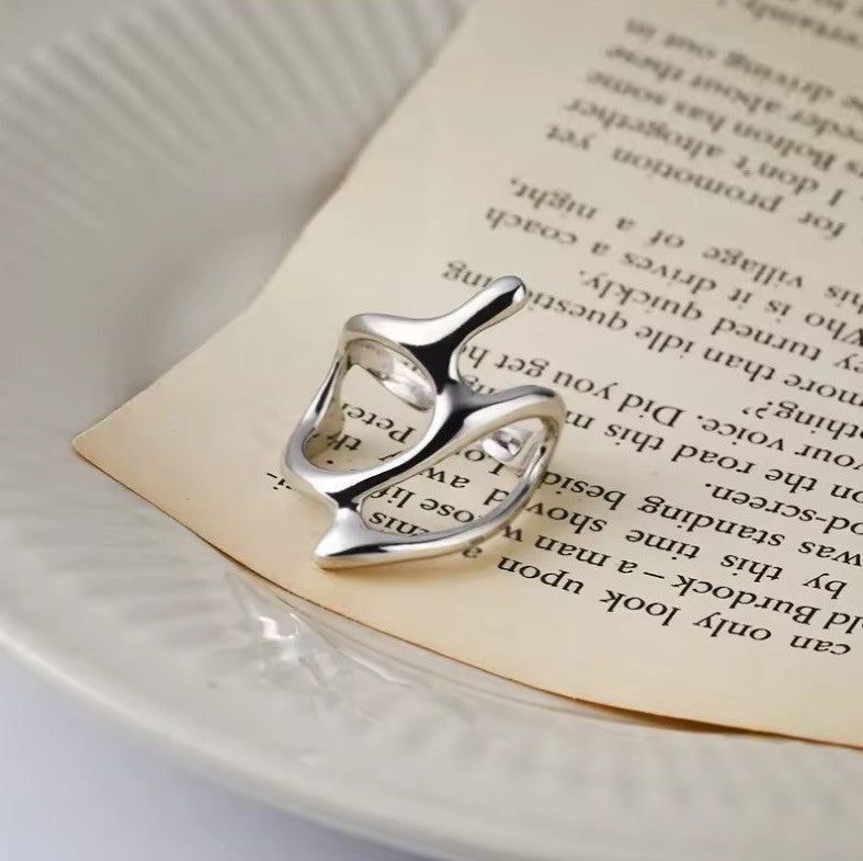 Hollow Branch Ring | SR053 | Silver