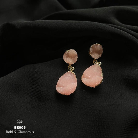 Cluster Crystal Earring | SE005 | Pink