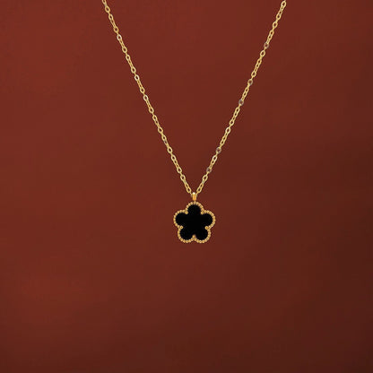 Necklace | SN204 | Black Petal