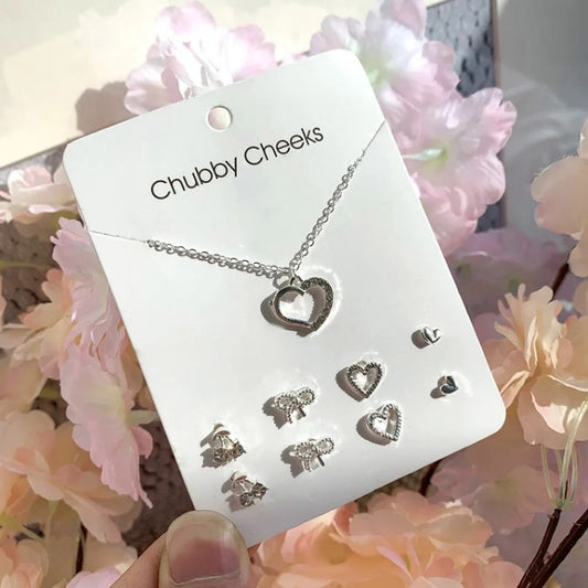 Silver Crystal Rhinestone Jewelry | Set #4