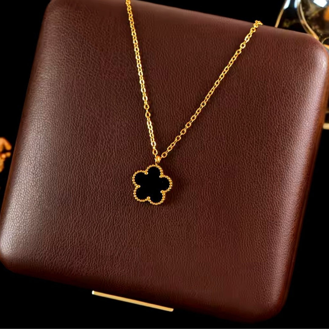 Necklace | SN204 | Black Petal
