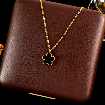 Necklace | SN204 | Black Petal