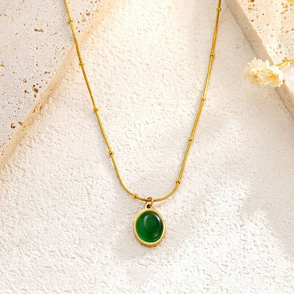 Necklace | SN201 | Green Opal