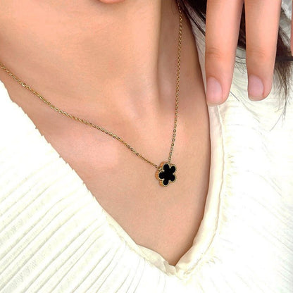Necklace | SN204 | Black Petal