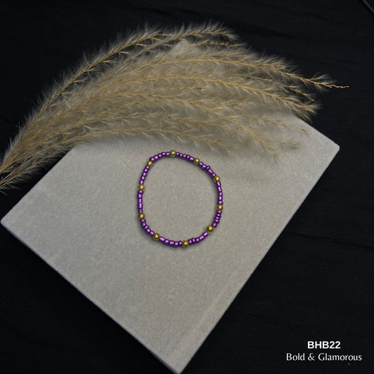 Beaded Bracelet | BHB22 | Purple
