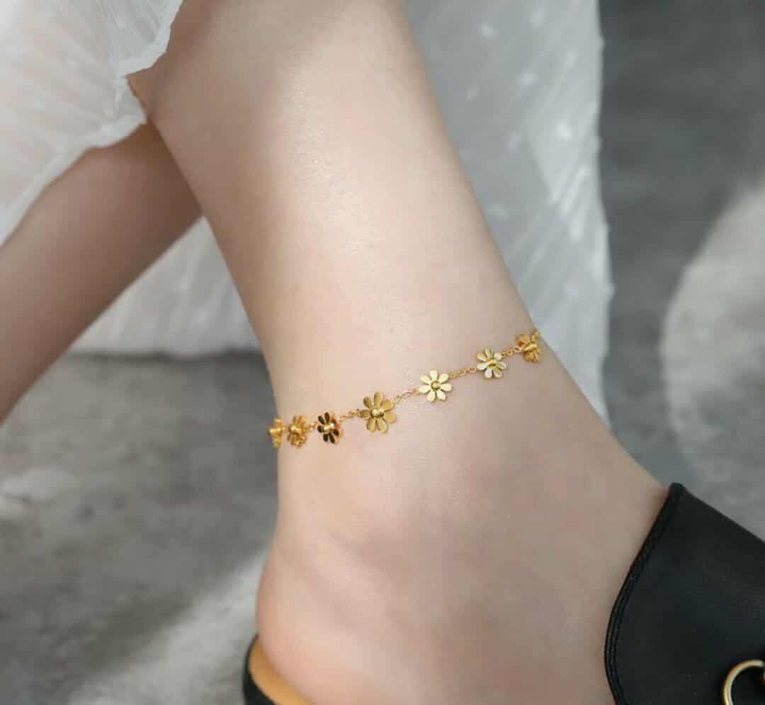 Chain Anklet | CA06 | Daisies