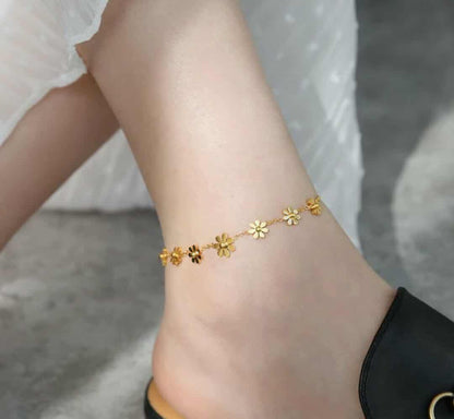 Chain Anklet | CA06 | Daisies