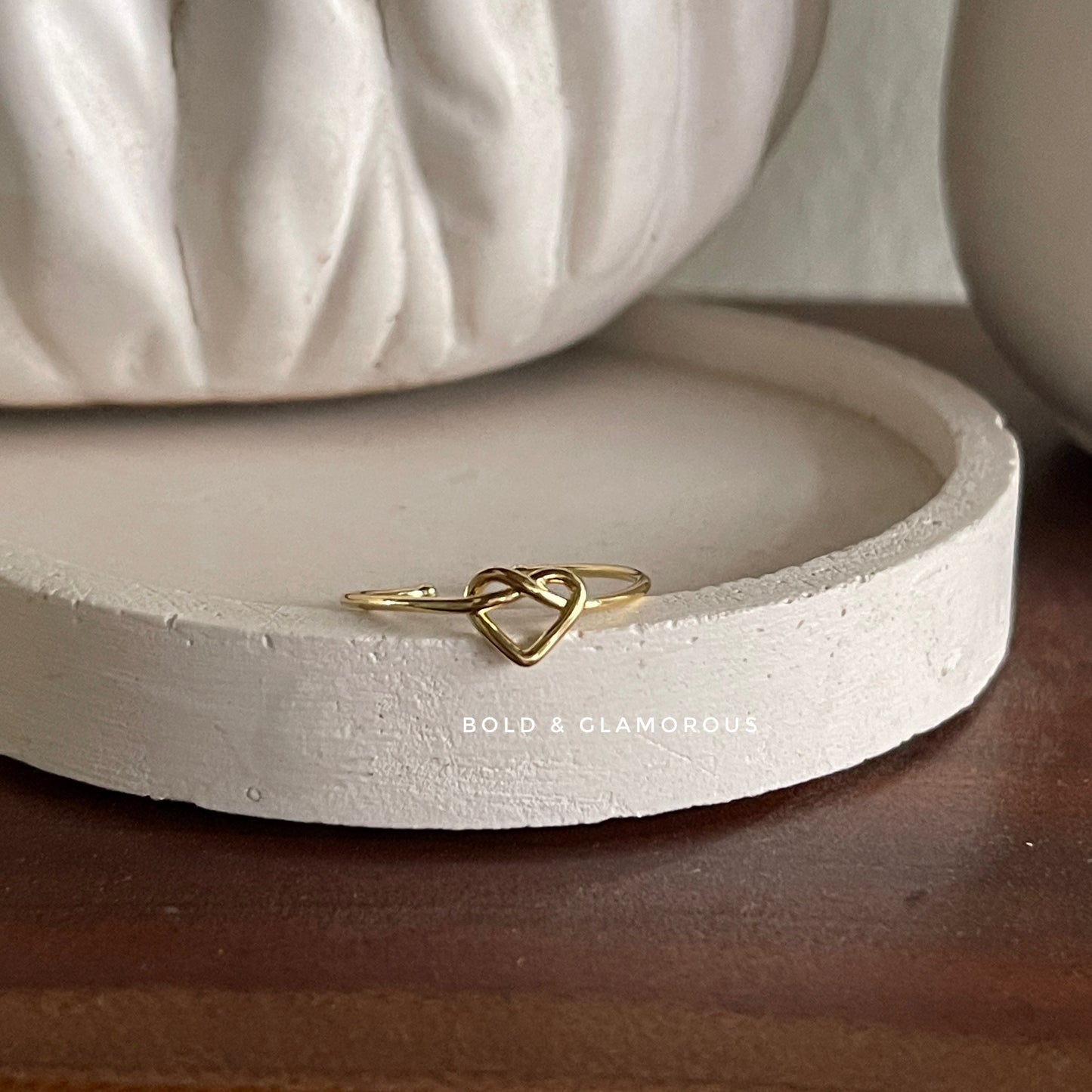 Minimal Ring | SR269 | Knotted Heart Mini Copper