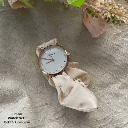 Scrunchie Watch | W10 | Cream