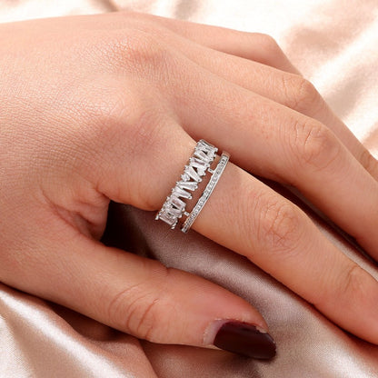 Double Deck Ring | SR037 | Silver