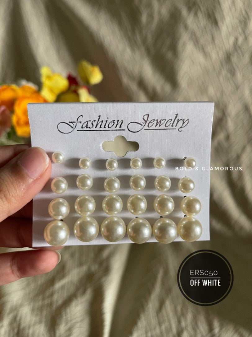 Earring Set | ERS050 | Off White