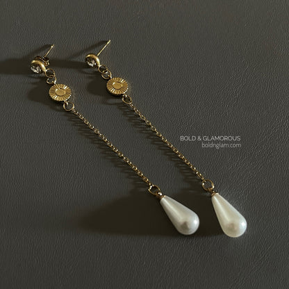 Statement Earring | STE122 | Tassel Pearl