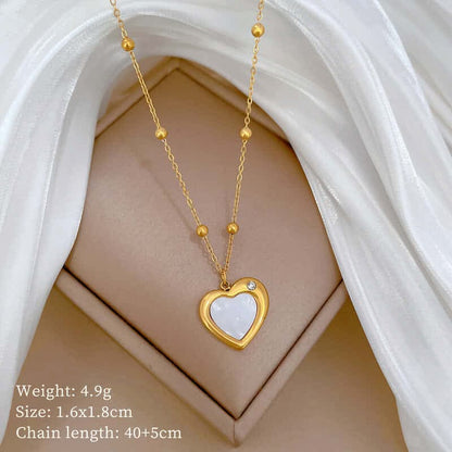 Necklace | SN234 | White Heart