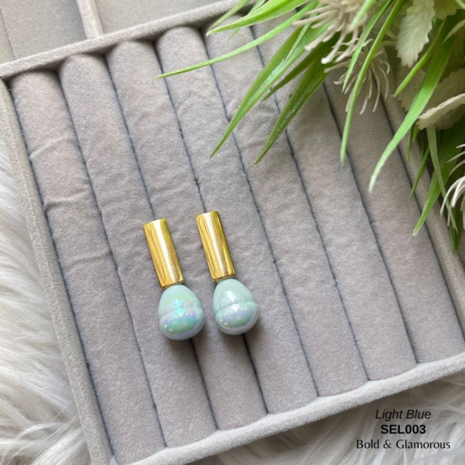 Ballon Drop Earrings | SEL003 | Light Blue