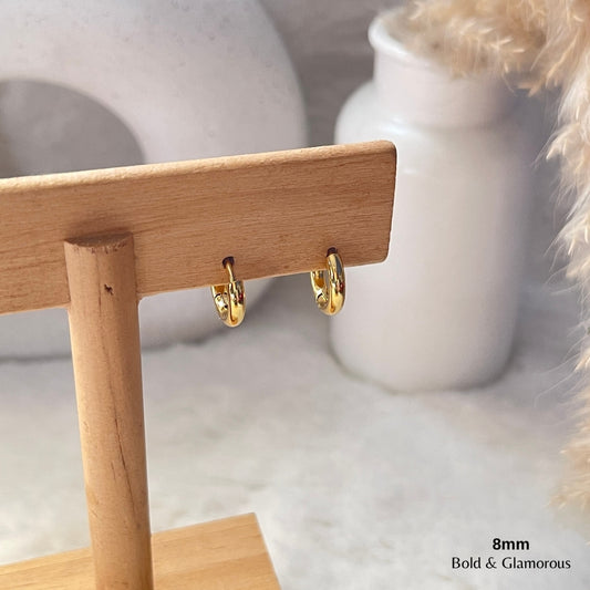 Simple Hoop Earring | 8mm | Gold