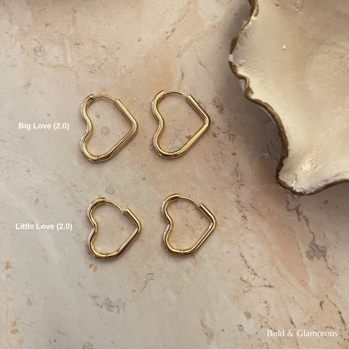 Shape Hoop Earring 2.0 | Big Love | Gold