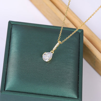 Necklace | SN333 | Zirconium Drop White