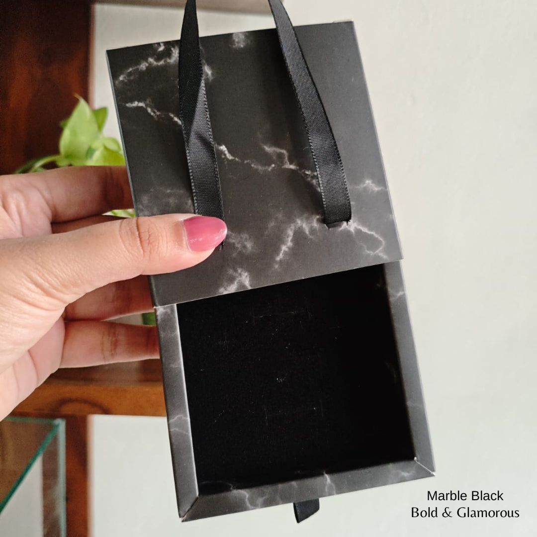 Premium Jewelry Box | Marble Black