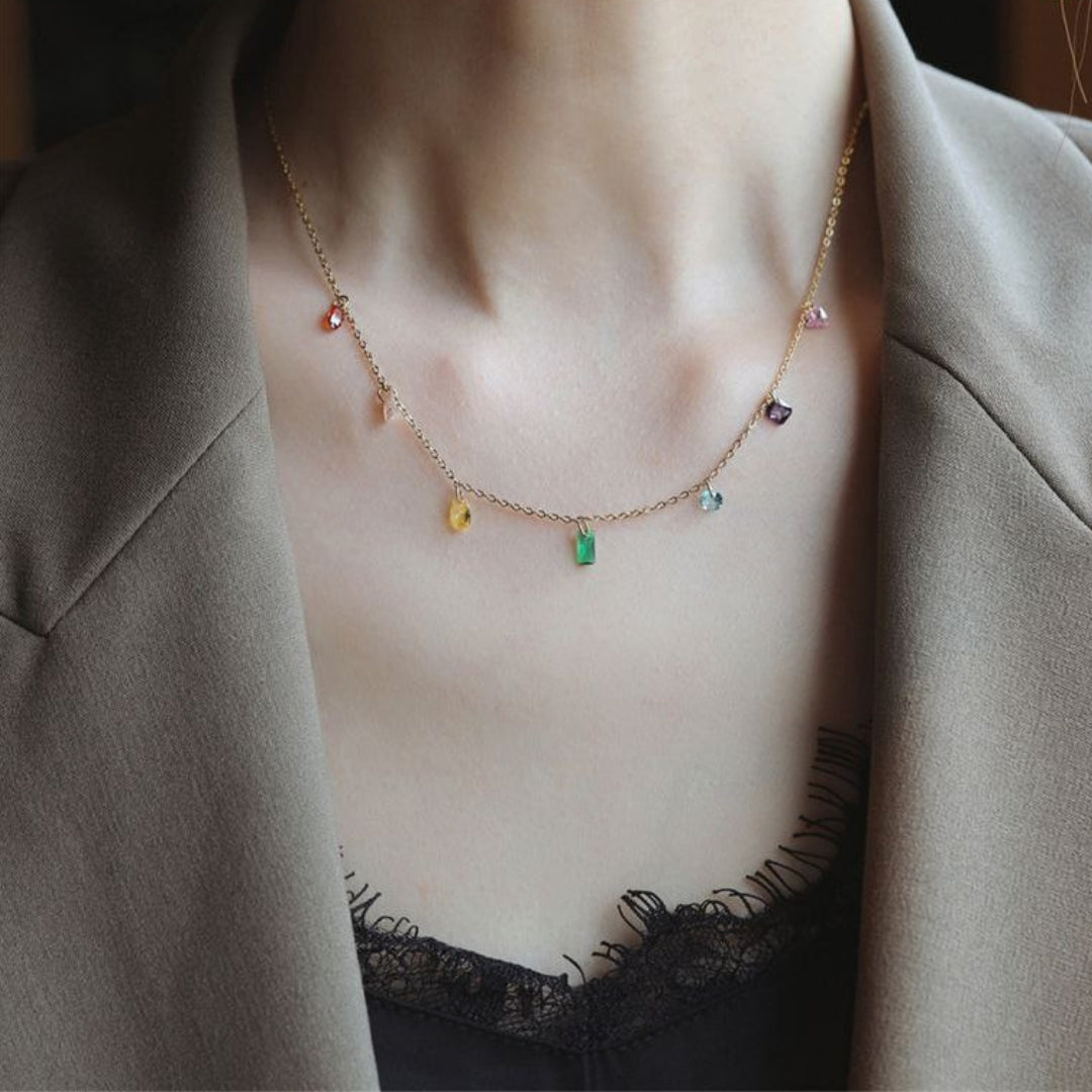 Necklace | SN199 | Rainbow Drop