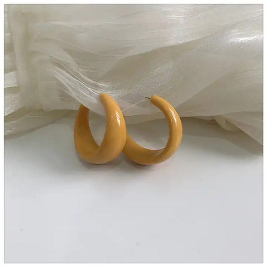 Classic Acrylic Earring | SE032 | Orange