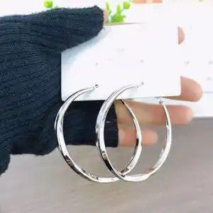 Big Size Hoop Earring | SE037 | Silver