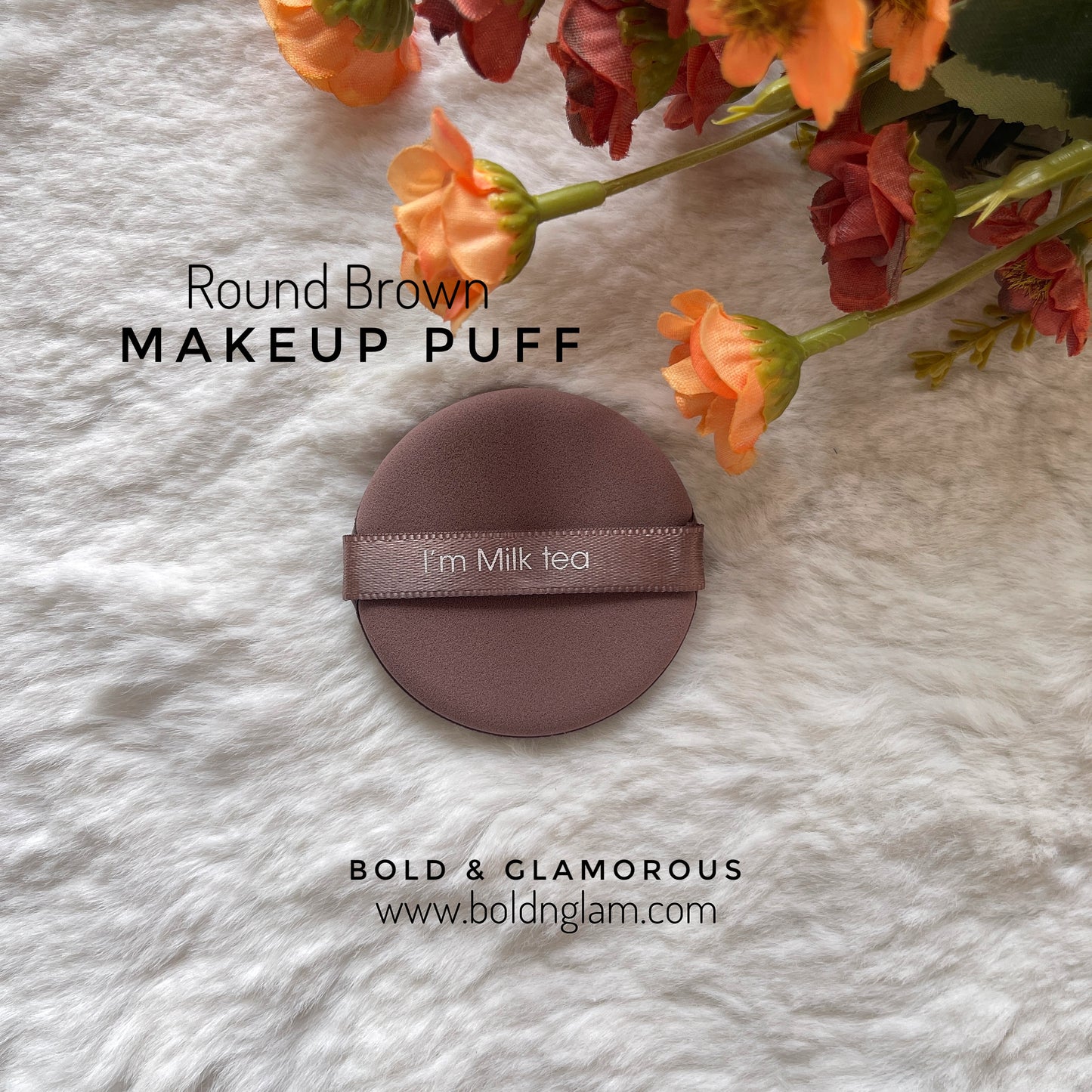 Powder Puff Round Brown