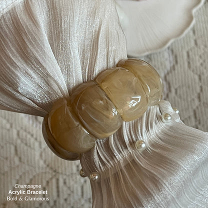 Acrylic Cuff Bracelet | ACB02 | Champagne