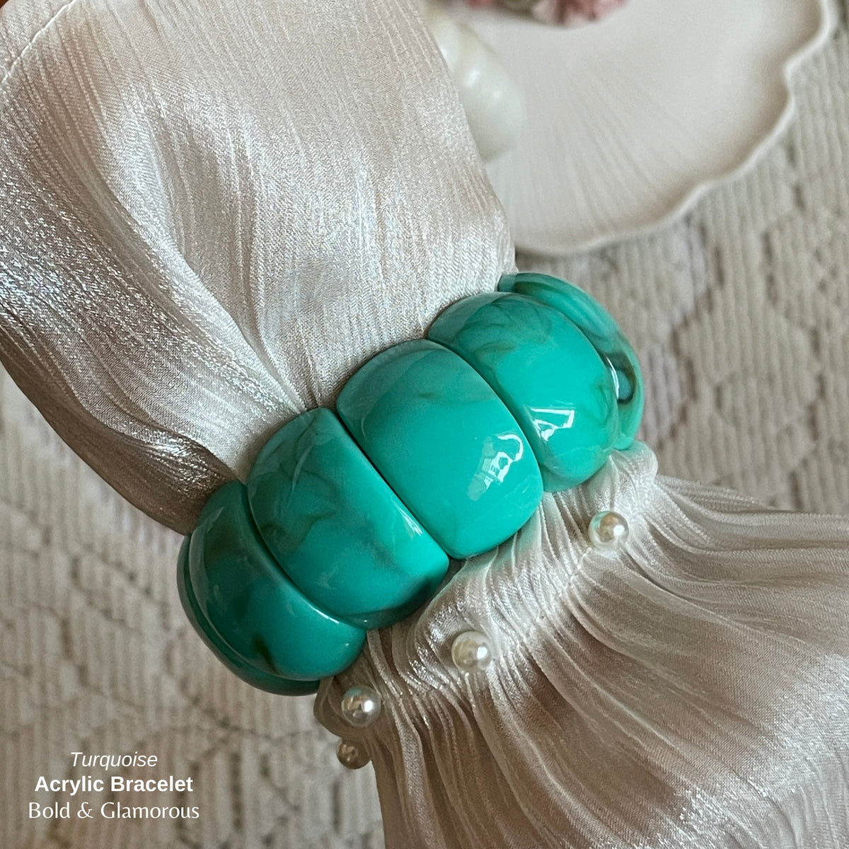 Acrylic Cuff Bracelet | ACB02 | Turquoise