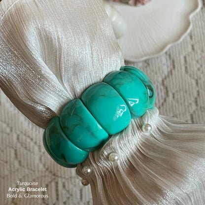 Acrylic Cuff Bracelet | ACB02 | Turquoise