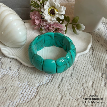 Acrylic Cuff Bracelet | ACB02 | Turquoise