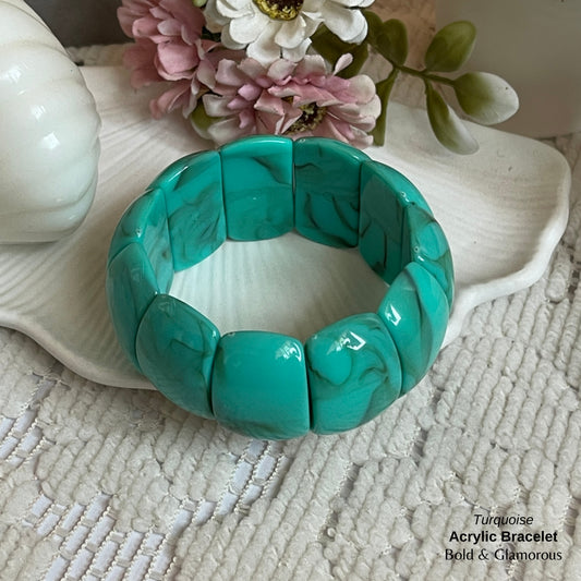 Acrylic Cuff Bracelet | ACB02 | Turquoise