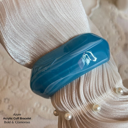 Acrylic Cuff Bracelet | ACB01 | Azure