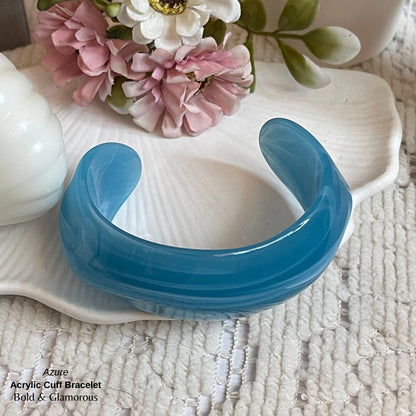 Acrylic Cuff Bracelet | ACB01 | Azure