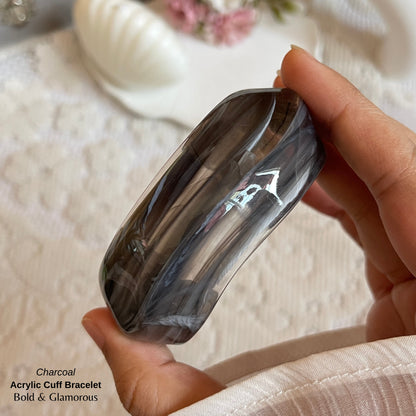 Acrylic Cuff Bracelet | ACB01 | Charcoal