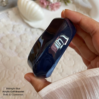 Acrylic Cuff Bracelet | ACB01 | Midnight Blue