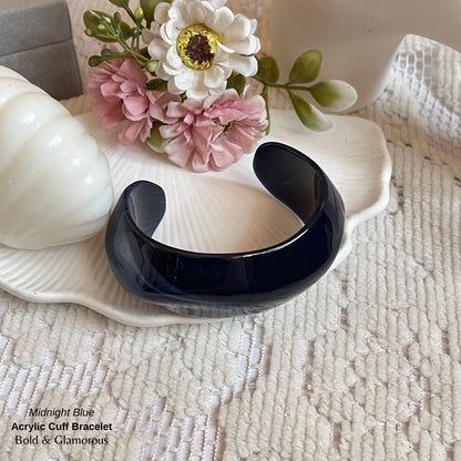 Acrylic Cuff Bracelet | ACB01 | Midnight Blue