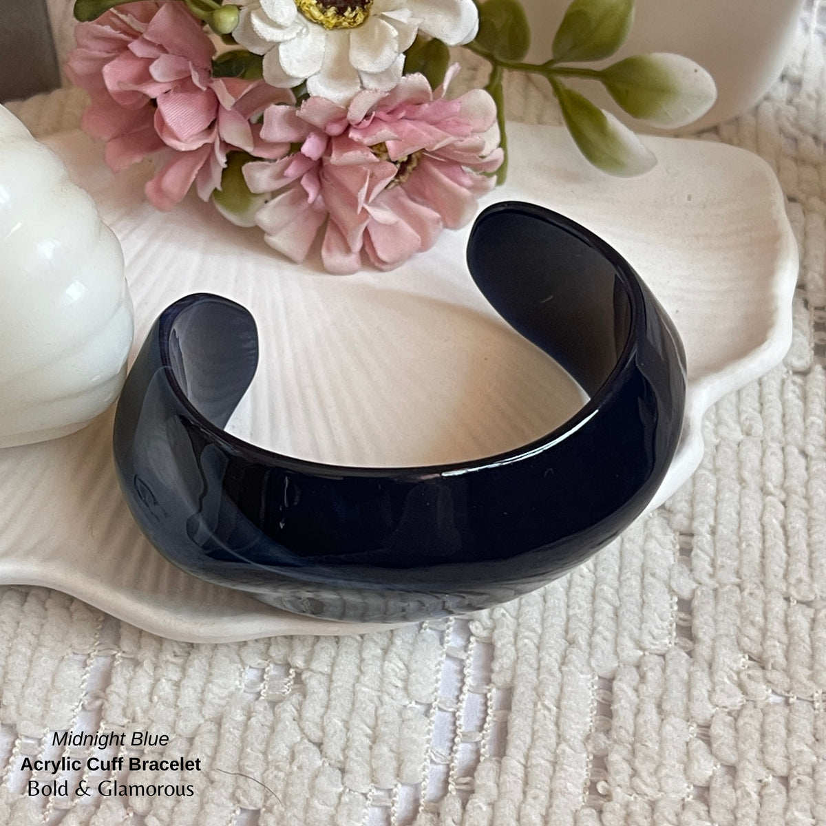 Acrylic Cuff Bracelet | ACB01 | Midnight Blue