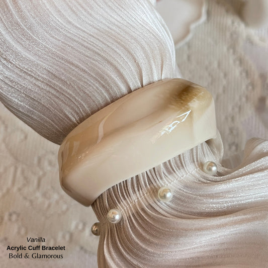 Acrylic Cuff Bracelet | ACB01 | Vanilla