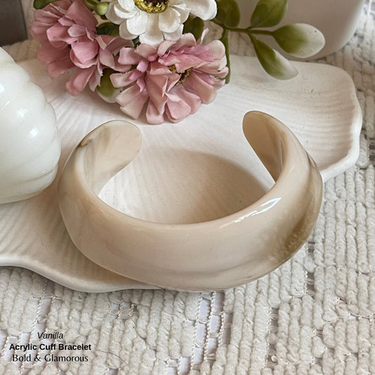 Acrylic Cuff Bracelet | ACB01 | Vanilla