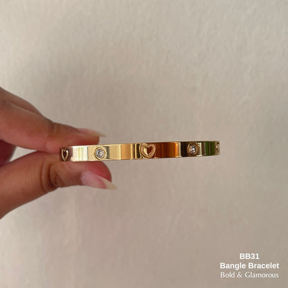 Bangle Bracelet | BB31 | Gold