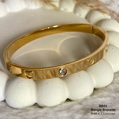 Bangle Bracelet | BB31 | Gold