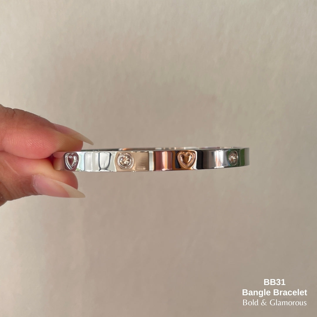 Bangle Bracelet | BB31 | Silver