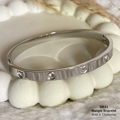 Bangle Bracelet | BB31 | Silver