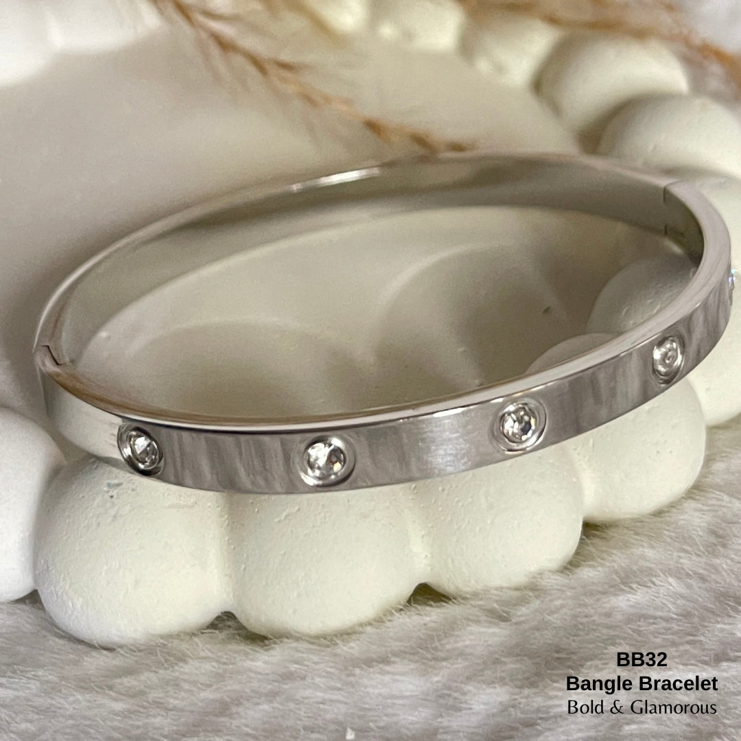 Bangle Bracelet | BB32 | Silver