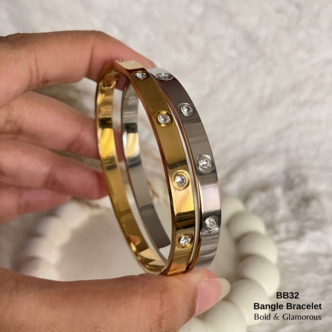 Bangle Bracelet | BB32 | Gold